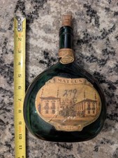 Vintage Mateus Rose Wine Bottle Green Glass Original Cork Empty Portugal Collect picture