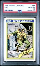 1990 MARVEL UNIVERSE #54 LOKI PSA 10 picture
