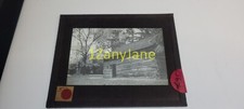 J62 HISTORIC Glass Magic IROQUOIS AREA 5 LOG CABIN IN CLEARING picture