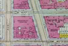 1916 BROADWAY THEATER BRYANT PARK MIDTOWN MANHATTAN NEW YORK CITY NY Street Map picture