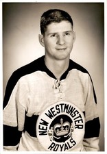 PF28 Original Photo ART JONES 1957-59 NEW WESTMINSTER ROYALS WHL HOCKEY CENTER picture