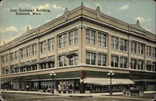 Brainerd Minnesota MN Street Scene Iron Exchange Building c1910s Postcard picture