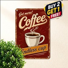 Classic American Diner Metal Sign Vintage Breakfast Bistro Wall Tin Plaque picture