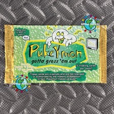 PUKEY-MON NEW/SEALED PACK 5-CARDS PUKEYMON POKEMON PARODY like garbage pail kids picture
