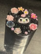 Black Mini 1” 4 Layers Sanrio Hello Kitty And Friends Kuromi Goth Floral Grinder picture