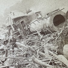 Johnstown Calamity Train Wreck Stereoview Geo. Barker 1889 Pennsylvania Railroad picture
