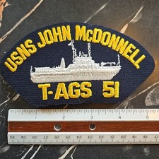 USNS John McDonnell T-AGS 51 5.75” by 3” BC Hat Patch NOS picture