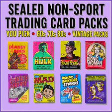 Sealed Non-Sport Trading Card Packs - You Pick 60s 70s 80s Vintage VTG Wax Packs picture