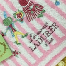 LADUREE Laduree towel handkerchief pink embroidery picture