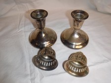 Vintage International Silver Co Pair of Candlesticks Candle Holders Silverplated picture
