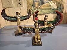 Egyptian Goddess Isis Statue Set Of 3 picture
