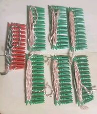 Vintage Christmas Greeting Card SHOW OFFS Clothespins Clothesline Hangers 7 NOS picture