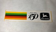 Vintage JOHN DEERE BUMPER STICKER DECAL LEADERSHIP 150th Anniversary 1987 picture