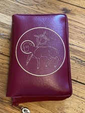 Burgundy Vinyl Missal Cover Embroidered for Fr. Lasance Latin Mass Missal picture