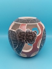 Mata Ortiz  Pottery Bear Design By Heri Mora 4.5