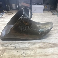 South American Antique Brass Horse Stirrup for Saddle with Patina picture