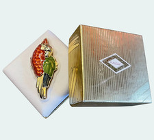 VTG Estée Lauder Golden Parrot 1991 Solid Perfume Beautiful Original Box picture