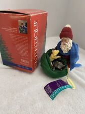 VTG 2000Possible Dreams Fuzzy Friends Clothtique Santa Puppy and Kitten - W/Box picture
