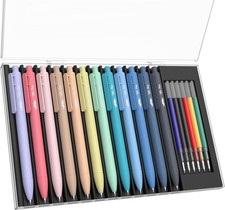 Mr. Pen- Retractable Gel Pens with Case, 12 Pack, Colorful Ink, 12 Refills, Gel  picture