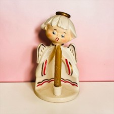 Vintage Inarco Praying Angel Candle Holder Figurine - 1950s Japan picture