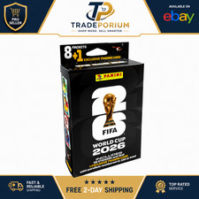 2026 Panini FIFA World Cup Soccer Hanger Box 8 Packs 56 Stickers US Edition NEW picture