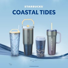 Starbucks Coastal Tides Collection 💙 Collect Before It's Gone ✨🌊 picture