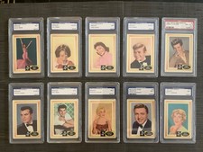 1960 Fleer Spins & Needles Complete Graded Set, 80 Cards, Averaging EX-MT 6.27 picture