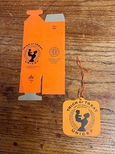 Vintage Halloween 1950s Trick or Treat for UNICEF Carton / Cardboard Bank & Tag picture