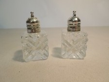 Vintage Landes Salt & Pepper Shakers Cut Glass Style 8820-1 Made in Taiwan NEW picture