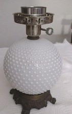 Vintage Lamp Hobnail Milk Glass picture