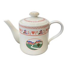 Vintage Raintree Heart & Home Teapot w/ Lid Hearts Cherry Country Kitchen Japan picture