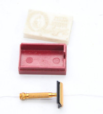 Vintage Miniature Brass Safety Razor with Laurel Design for Women (Collectible) picture