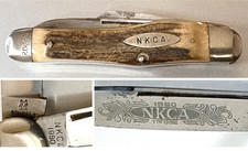 1980 NKCA Stag Stockman Folding Knife 04902 of 12k; Klass Kissing Cranes Germany picture