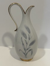 Vintage E&R Golden Crown Erphila Germany White Gold Trim Bud Vase picture