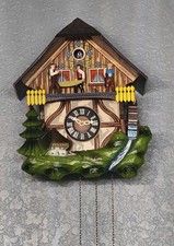 Vtg Black Forest Schmeckenbecher W German Sawmill Chalet Music Cuckoo Clock 60s picture