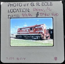 Vint. 1986 35mm Train/Railroad Slide 400, Topeka, Peoria & Western, Union, IL picture