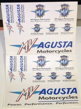 RARE - OEM MV Agusta Motorcycles Factory Promo Decal Sticker Sheets picture