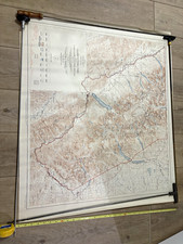 Vintage 1951 Glacier National Park USGS Topographic Wall Map 1914 Edition Large picture