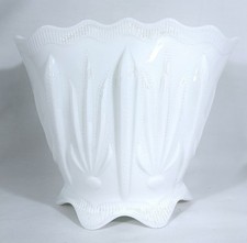 Vintage Fenton Cactus Milk Glass Planter Vase Footed 6” H Mid Century picture