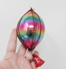 VTG Ombré Color Fade Wire Wrapped Teardrop Ornament With Dangle Bell ~ 5-1/2
