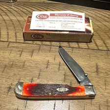 **RARE** Case XX  Trapperlock Red Barnboard SS Clip Point Knife w/Box picture