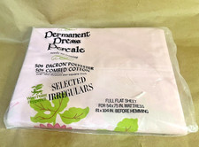 Vtg Full Flat Sheet West Point Pepperell Permanent Press Percale Pink Floral New picture