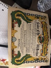 WWII 1945 Domain of The Golden Dragon Certificate USS LST-839 Original Navy Ship picture