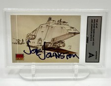 1993 Topps Star Wars Galaxy #22 The AT-AT Concept signed by Joe Johnston SWAU picture
