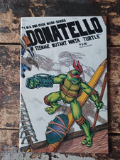 TMNT Donatello Micro Series #1 Peter Laird Signed Dated Sketch 1993 picture
