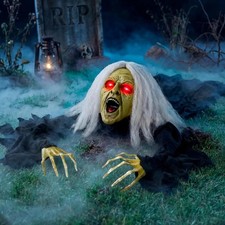 Zombie Halloween Decoration Outdoor Witch Groundbreaker Decor Outside, Scary Zom picture