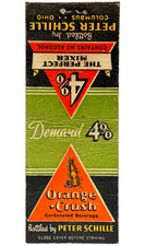 1940s Orange Crush Soda Advertising Matchbook Cover Peter Schille Ohio Vintage picture