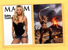 KALEY CUOCO    CUSTOM  NOVELTY TRADING CARD   2   CARDS   SET picture