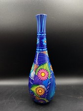 Talavera Bright Colors Birds by Rufina Trujillo Tall Vase 12.25” Tall picture