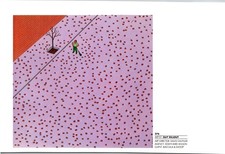Guy Billout Surreal Quiet Scenes A Worker Among Red Leaves 1984 Art Picture TB22 picture